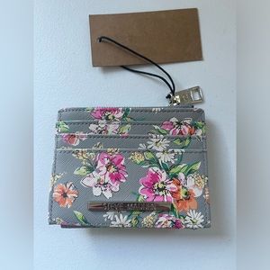 NWT Steve Madden Gray Grey Bright Floral Wallet